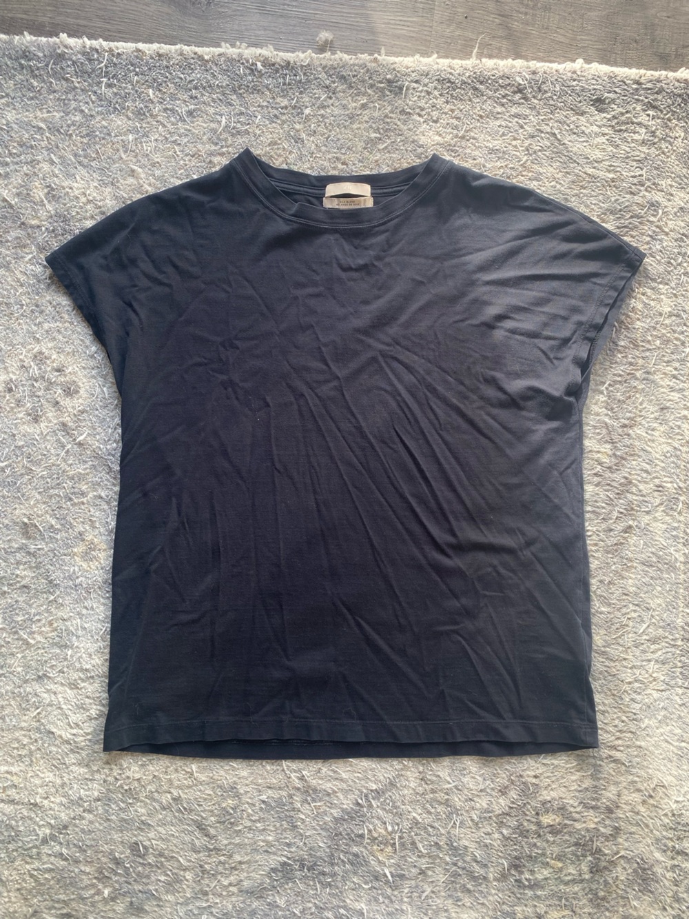 H&M Black Silk-Blend Tee